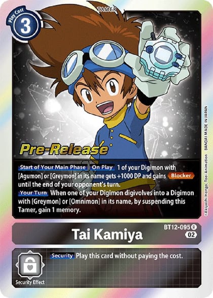 Tai Kamiya, Across Time Pre-Release Cards BT12-095 R