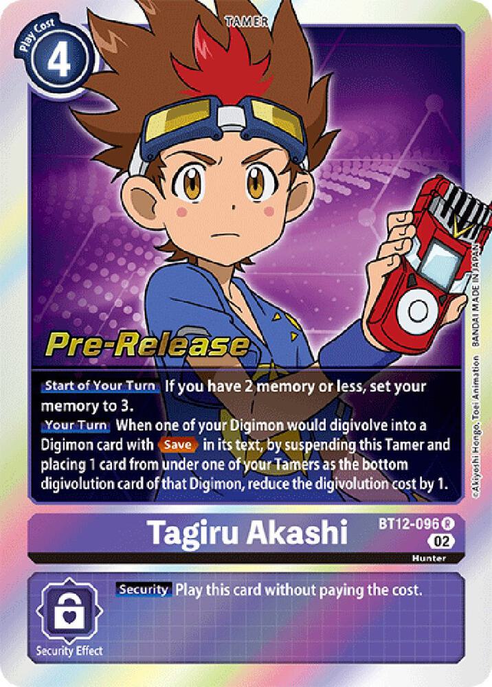 Tagiru Akashi, Across Time Pre-Release Cards BT12-096 R