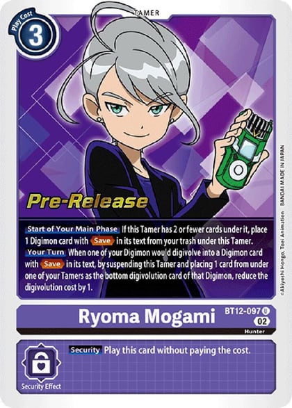 Ryoma Mogami, Across Time Pre-Release Cards BT12-097 U