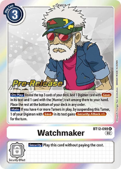 Watchmaker, Across Time Pre-Release Cards BT12-098 R