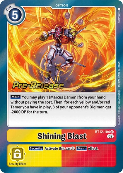 Shining Blast, Across Time Pre-Release Cards BT12-104 R