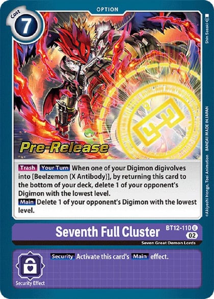 Seventh Full Cluster, Across Time Pre-Release Cards BT12-110 U