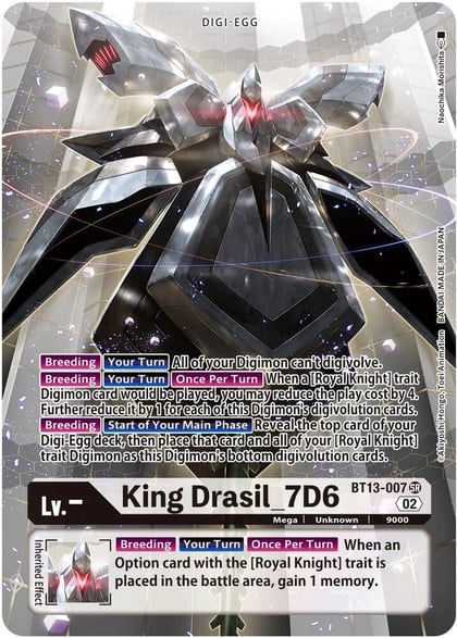 King Drasil_7D6 (Alternate Art), Versus Royal Knights BT13-007 SR