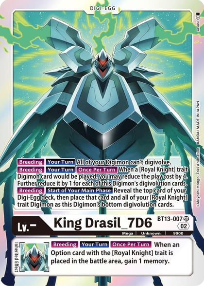 King Drasil_7D6, Versus Royal Knights BT13-007 SR