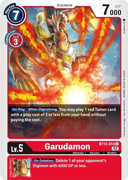 Garudamon, Versus Royal Knights BT13-014 U