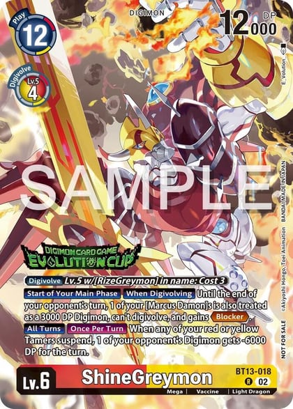 ShineGreymon - BT13-018 (2024 Evolution Cup), Versus Royal Knights BT13-018 R