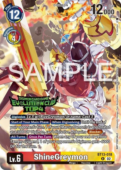 ShineGreymon - BT13-018 (2024 Evolution Cup Top 4), Versus Royal Knights BT13-018 R