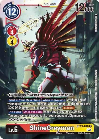 ShineGreymon, Versus Royal Knights BT13-018 R