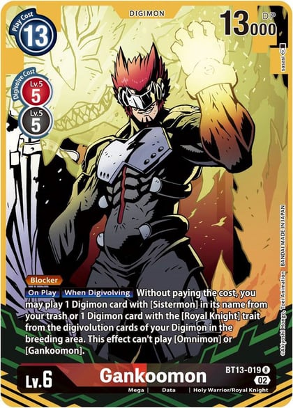 Gankoomon (Alternate Art), Versus Royal Knights BT13-019 R