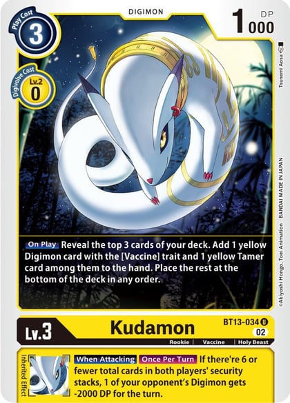 Kudamon, Versus Royal Knights BT13-034 U