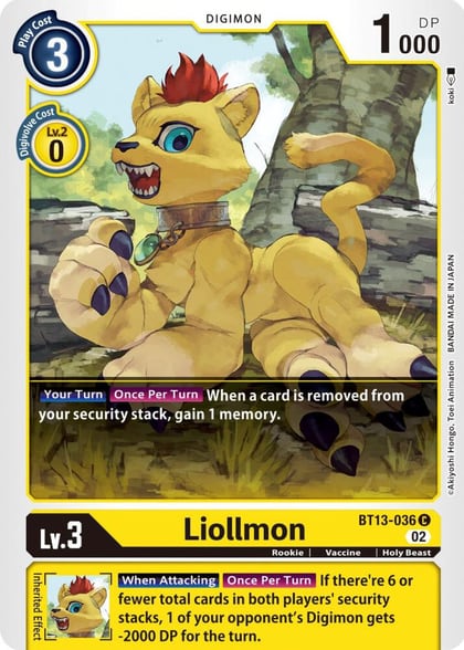 Liollmon, Versus Royal Knights BT13-036 C