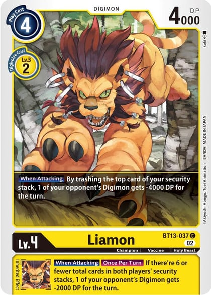 Liamon, Versus Royal Knights BT13-037 C