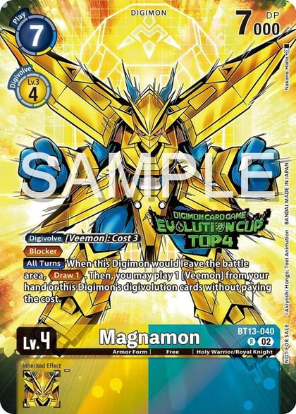 Magnamon - BT13-040 (2024 Evolution Cup Top 4), Versus Royal Knights BT13-040 R