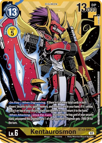 Kentaurosmon (Alternate Art), Versus Royal Knights BT13-046 SR