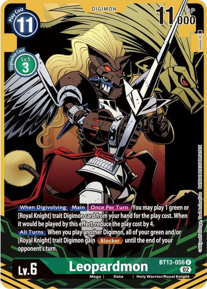 Leopardmon (Alternate Art), Versus Royal Knights BT13-056 R
