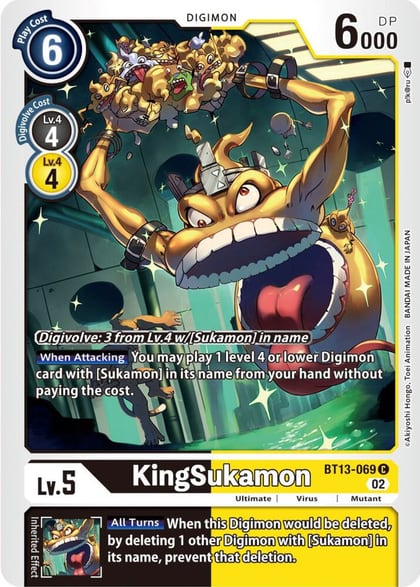 KingSukamon, Versus Royal Knights BT13-069 C