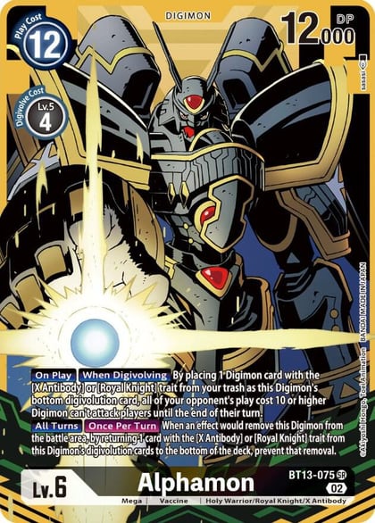 Alphamon (Alternate Art), Versus Royal Knights BT13-075 SR