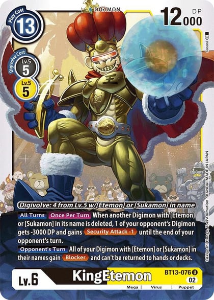 KingEtemon, Versus Royal Knights BT13-076 U