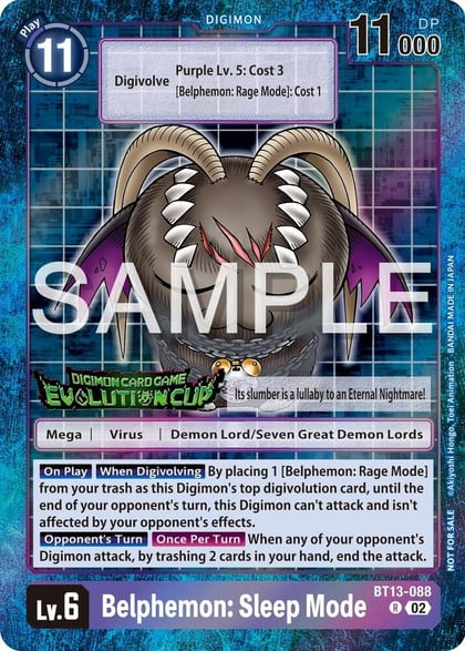 Belphemon: Sleep Mode - BT13-088 (2024 Evolution Cup), Versus Royal Knights BT13-088 R