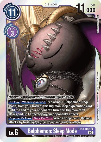 Belphemon: Sleep Mode, Versus Royal Knights BT13-088 R