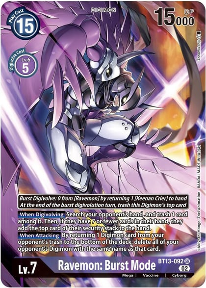 Ravemon: Burst Mode (Alternate Art), Versus Royal Knights BT13-092 SR