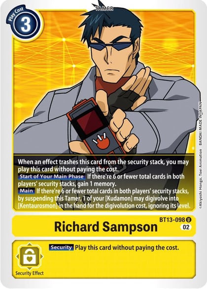 Richard Sampson, Versus Royal Knights BT13-098 U