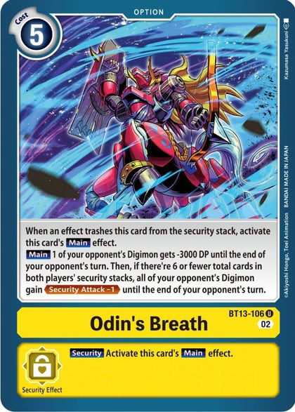 Odin's Breath, Versus Royal Knights BT13-106 U