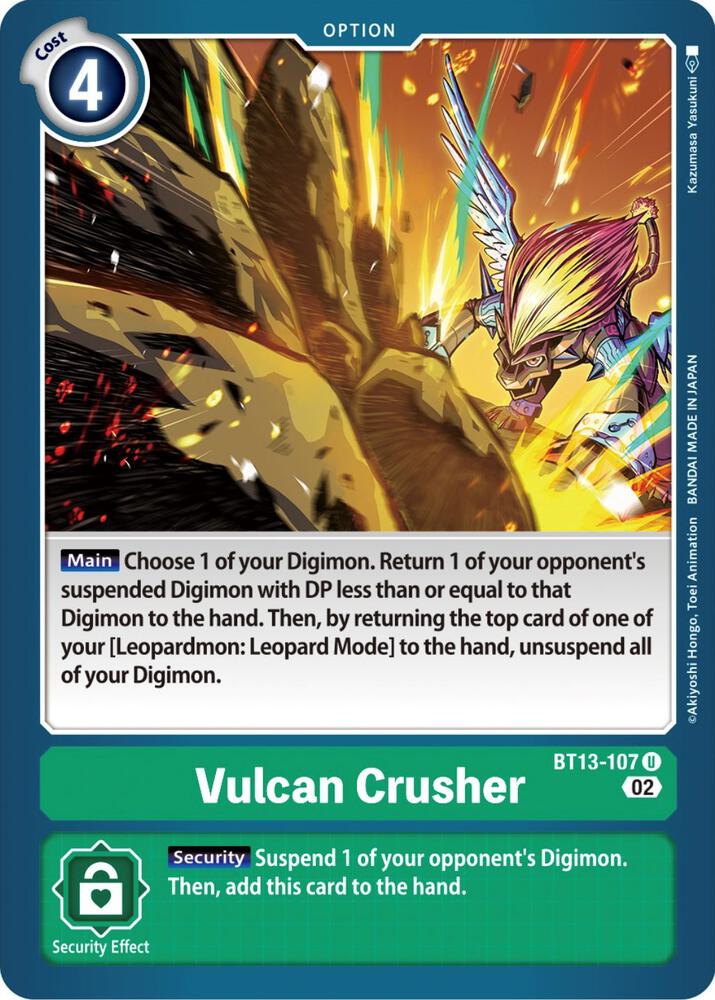 Vulcan Crusher, Versus Royal Knights BT13-107 U