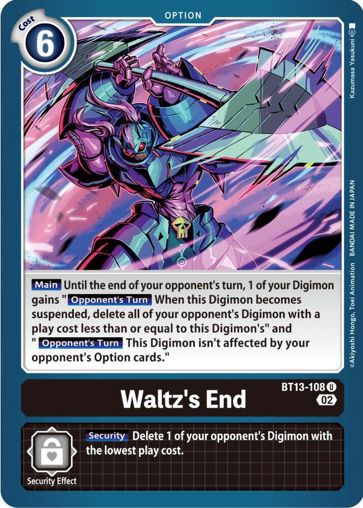 Waltz's End, Versus Royal Knights BT13-108 U