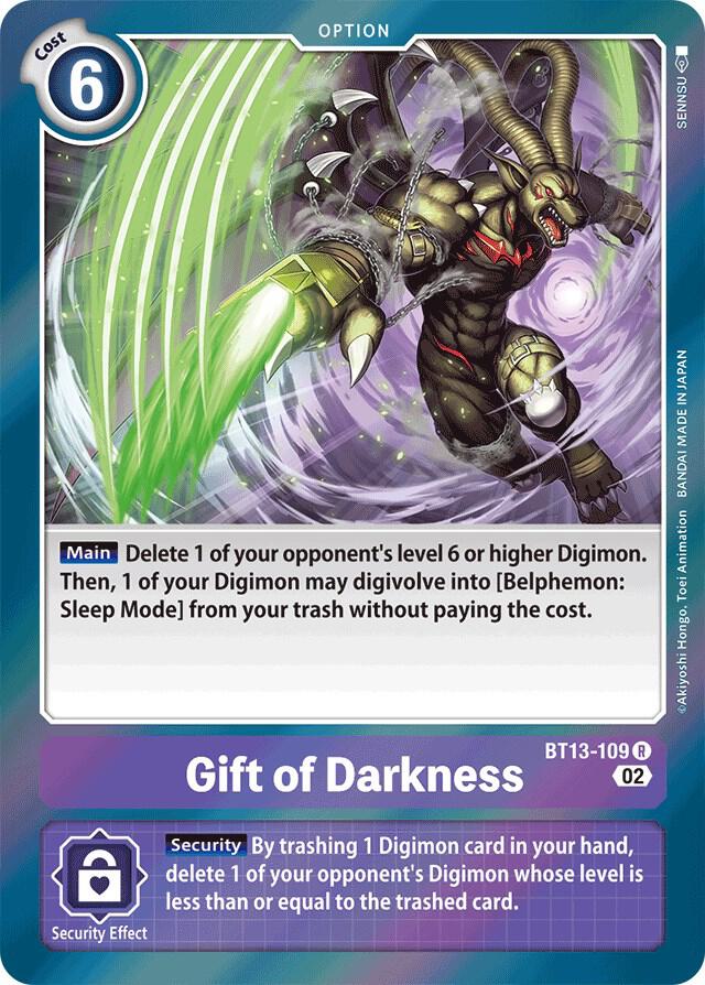 Gift of Darkness, Versus Royal Knights BT13-109 R