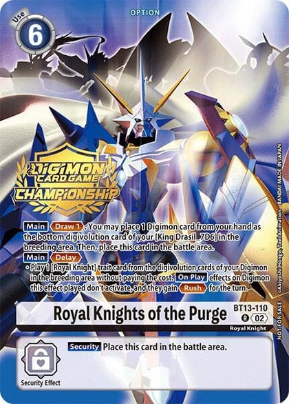Royal Knights of the Purge (Championship 2024 Gold Stamp Card Set), Versus Royal Knights BT13-110 R
