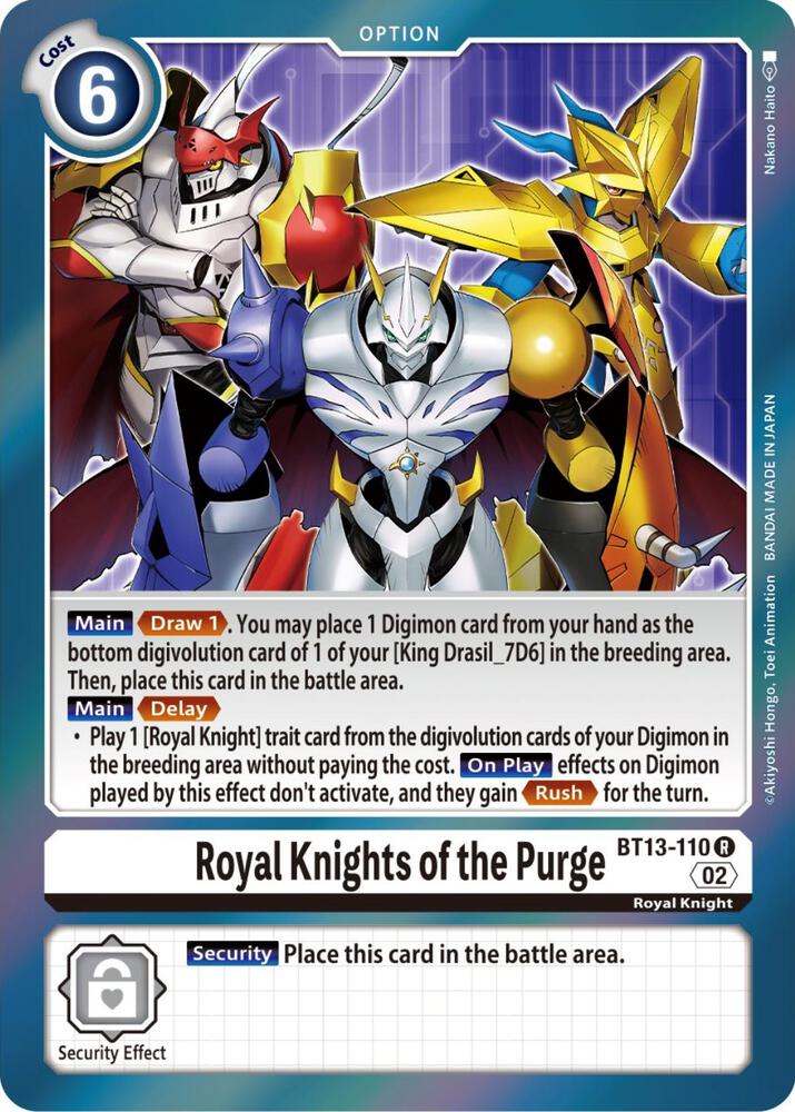 Royal Knights of the Purge, Versus Royal Knights BT13-110 R