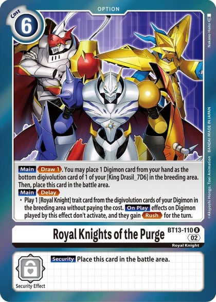 Royal Knights of the Purge, Versus Royal Knights BT13-110 R