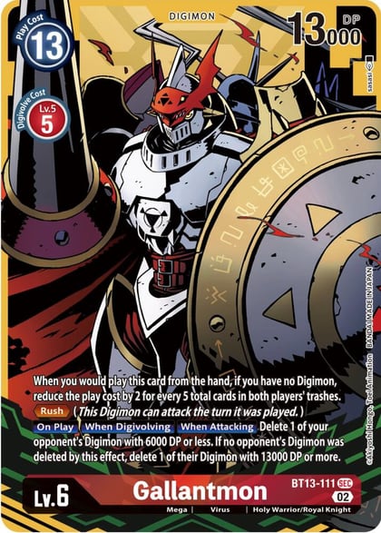Gallantmon (Alternate Art), Versus Royal Knights BT13-111 SEC