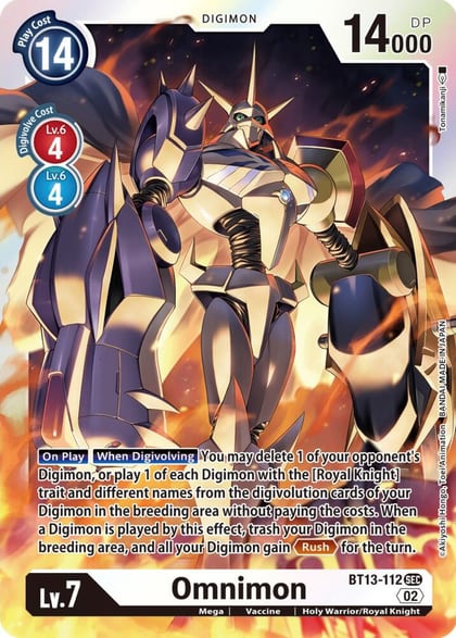 Omnimon, Versus Royal Knights BT13-112 SEC