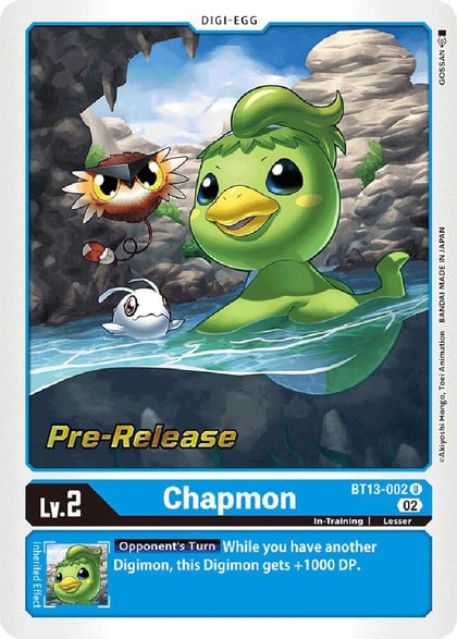 Chapmon, Versus Royal Knights Pre-Release Cards BT13-002 U