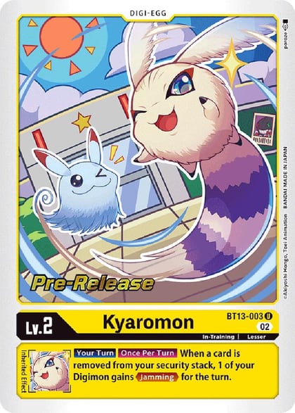 Kyaromon, Versus Royal Knights Pre-Release Cards BT13-003 U