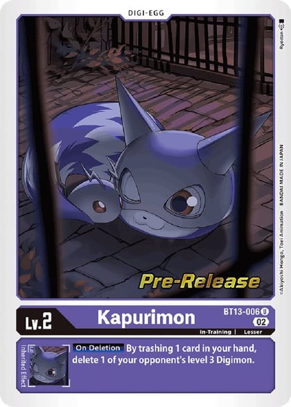 Kapurimon, Versus Royal Knights Pre-Release Cards BT13-006 U
