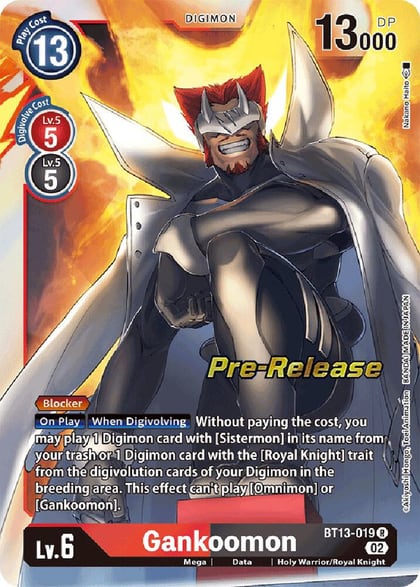 Gankoomon, Versus Royal Knights Pre-Release Cards BT13-019 R