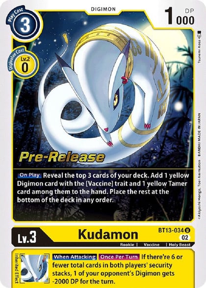 Kudamon, Versus Royal Knights Pre-Release Cards BT13-034 U