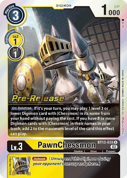 PawnChessmon - BT13-035, Versus Royal Knights Pre-Release Cards BT13-035 R
