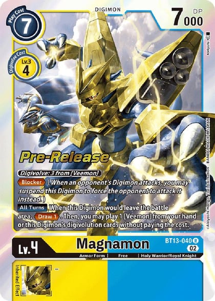 Magnamon, Versus Royal Knights Pre-Release Cards BT13-040 R