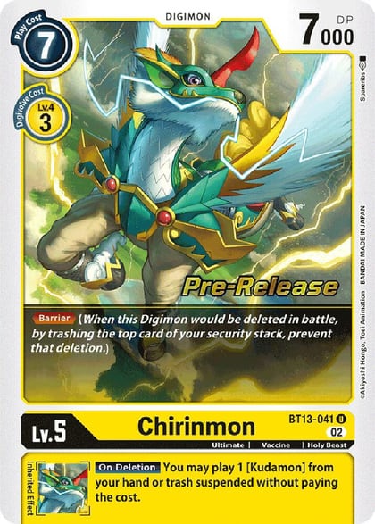 Chirinmon, Versus Royal Knights Pre-Release Cards BT13-041 U