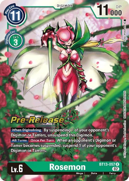 Rosemon, Versus Royal Knights Pre-Release Cards BT13-057 R