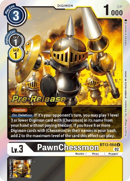 PawnChessmon - BT13-064, Versus Royal Knights Pre-Release Cards BT13-064 R
