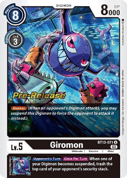 Giromon, Versus Royal Knights Pre-Release Cards BT13-071 U
