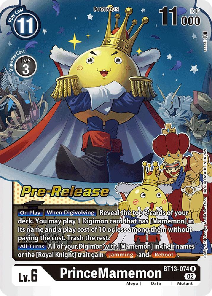 PrinceMamemon, Versus Royal Knights Pre-Release Cards BT13-074 U