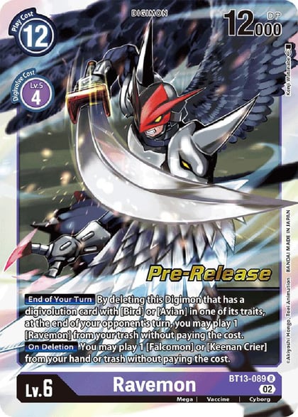 Ravemon, Versus Royal Knights Pre-Release Cards BT13-089 R