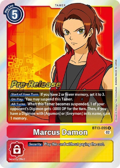 Marcus Damon, Versus Royal Knights Pre-Release Cards BT13-095 R