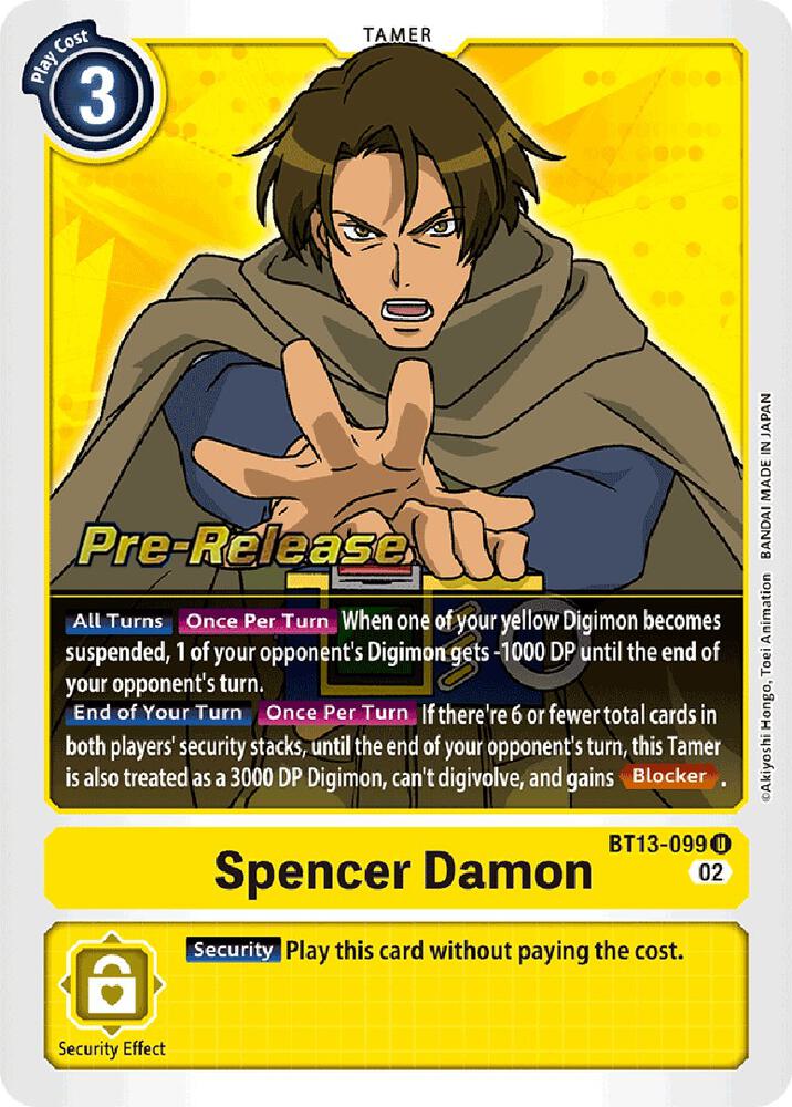 Spencer Damon, Versus Royal Knights Pre-Release Cards BT13-099 U